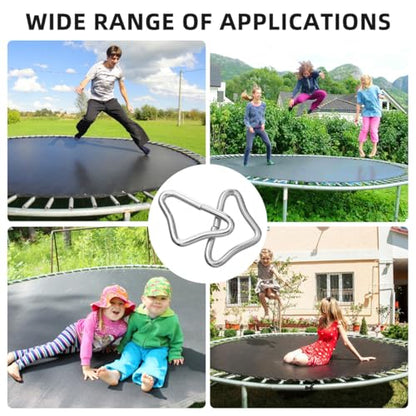 ibasenice 20Pcs Triangle Rings for Trampoline Buckles High Strength Replacement Clips for Jumping Mats for Outdoor Activities Crack Resistant Design for Enhanced Bounce