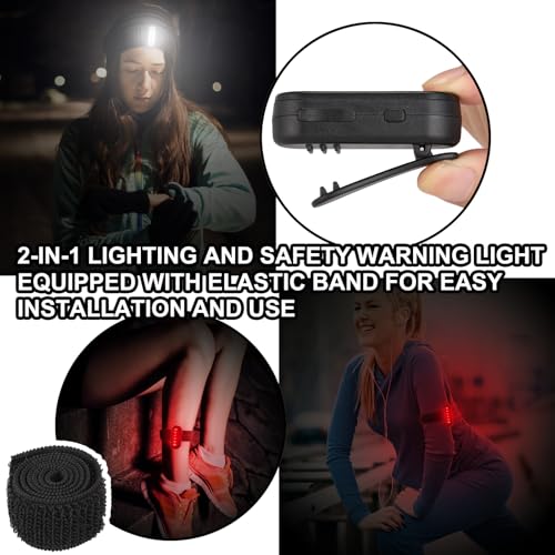 Taximi Super Bright Mini EDC Flashlight with Clip, 350LM, 4 Lighting Modes Running Lights for Runners, USB-C Rechargeable Small Clip on Flashlight for Camping, Hiking, Walking the Dog