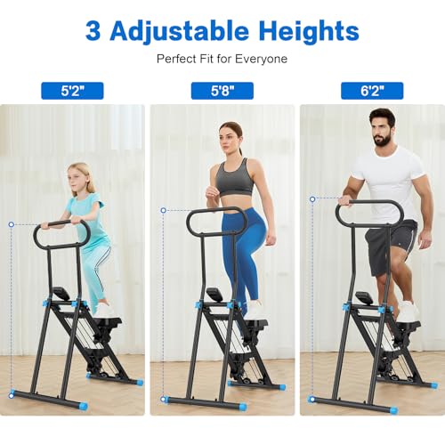 HXD-ERGO Stair Stepper for Home with Adjustable Resistance for Full Body - color: Black