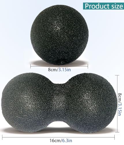 Peanut Massage Ball, Double Lacrosse Foam Roller for Physical Therapy, Firm