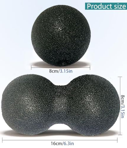 Peanut Massage Ball, Double Lacrosse Foam Roller for Physical Therapy, Firm