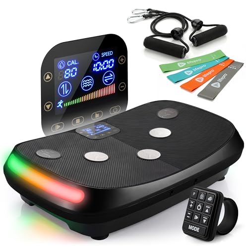 Lifepro Rumblex 4D Curved Vibration Plate Exercise Machine with 3 Motors - color: Black