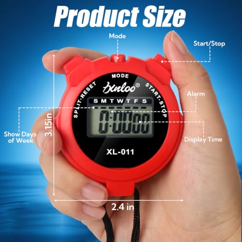 VZZNN 16 Pack Digital Stopwatche Timer Bulk for Coaches, Sports Referees