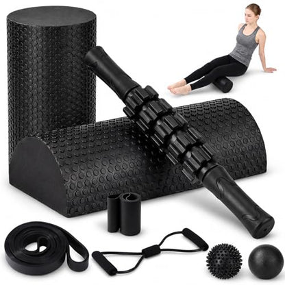 8 in 1 Foam Roller Set for Deep Tissue Muscle Massager