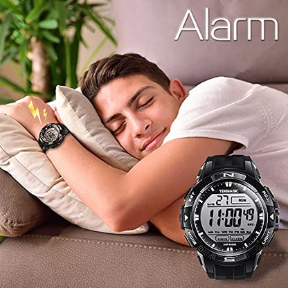 10 ATM Digital Submersible Unisex adult Diving Watch 100m Water Resistant Swimming Sport Wristwatch Luminous LCD Screen with Stopwatch Alarm Function