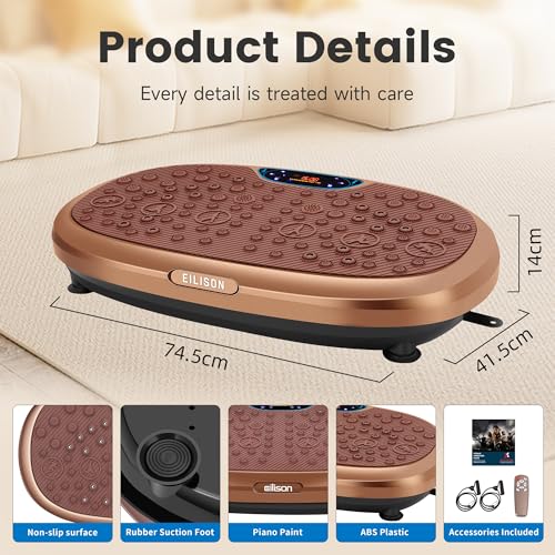 EILISON FitMaxx 3D XL Vibration Plate Exercise Machine with 120 Speeds