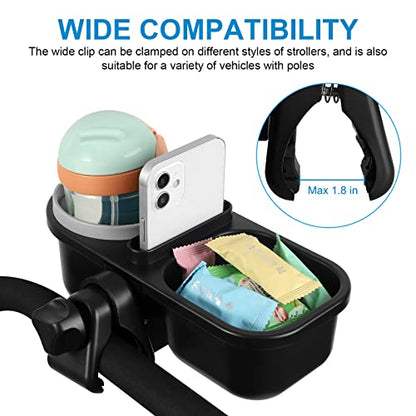 Accmor Stroller Cup Holder, Drinks Holder Bike Walker Wheelchair - color: Tray Phone Holder-Grey