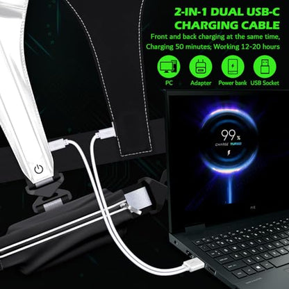 LED Reflective Vest Running Gear, USB Rechargeable Light Up Running Vest Chest Phone Holder for Runners Night Walking - color: Black