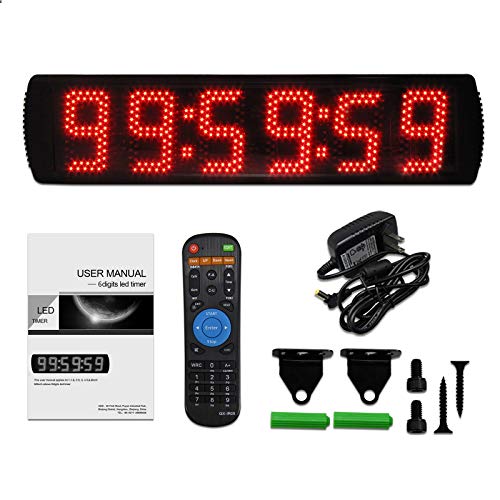5" LED Race Clock with Wall Mount, Remote & APP Control - style: Timer Kit (APP + Remote, No Tripod)
