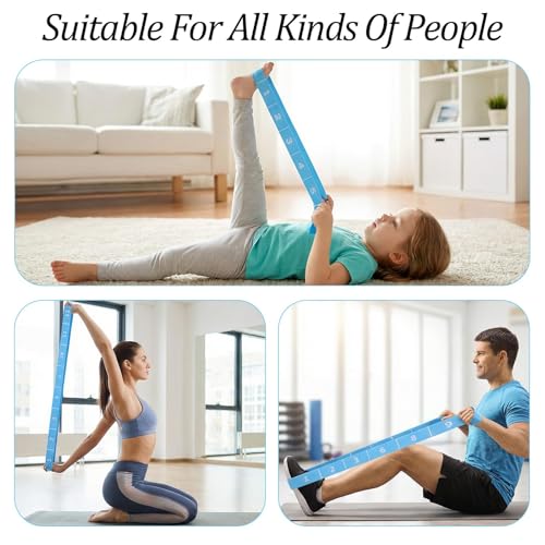 Multi‑Loop Nylon Yoga Stretching Belt, Anti‑Slip Fitness Resistance Band, Elastic Workout Strap for Yoga Pilates Dance Gymnastics Training, Physical Relax & Flexibility Exercise Accessory