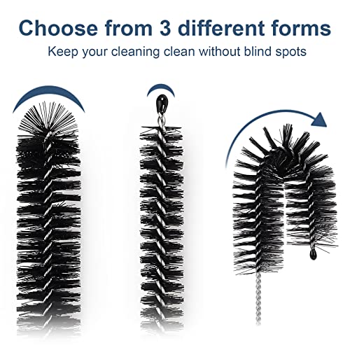 Ixiaoyoo 12 Pcs Straw Cleaner Brushes Set, 8.2 Inch Nylon Cleaning Brush - color: 8.2 Inch Black Cleaning Brushes