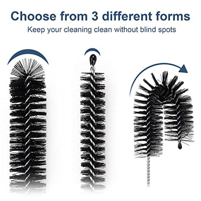 Ixiaoyoo 12 Pcs Straw Cleaner Brushes Set, 8.2 Inch Nylon Cleaning Brush - color: 8.2 Inch Black Cleaning Brushes
