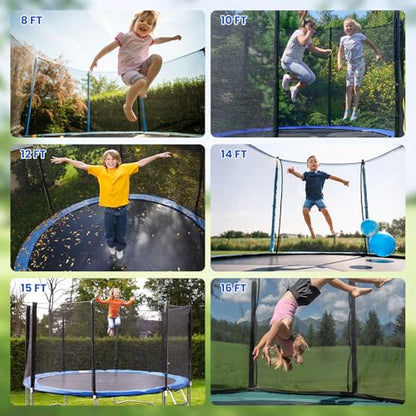 FAHKNS 6PCS Trampoline Replacement Straight/Curved Poles