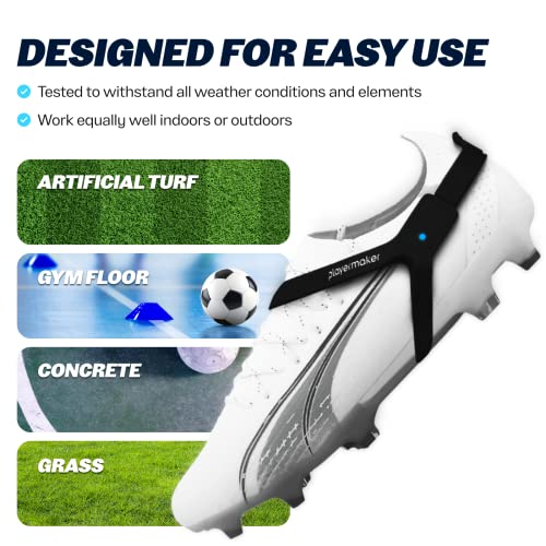 Playermaker CITYPLAY Soccer Tracker Kit Medium + Red Medium Straps, Smart Soccer Tracker for Cleats, Track 25+ Technical & Physical Metrics, Advanced Than GPS