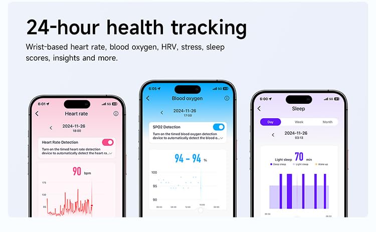 Screenless Health Fitness Tracker for Men Women Activity Watch 24/7 Heart Rate Blood Pressure Sleep HRV Monitor Step Counter Smart Bracelet No Screen Long Battery Life - color: Beige