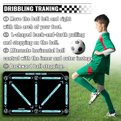 Soccer Training Mat, Soccer Training Equipment, Soccer Gifts for Boys 8-12 - color: Technology, size: 2'11" x 1'11" (L x W)