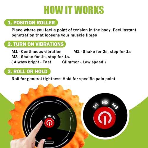Portable Electric Muscle Massage Roller, 6 Vibration Levels for Deep Tissue Relief, Handheld Massager for Plantar Fasciitis, Neck, Back, Leg Pain, Rechargeable with Bluetooth Speaker(Gray) - color: Gray