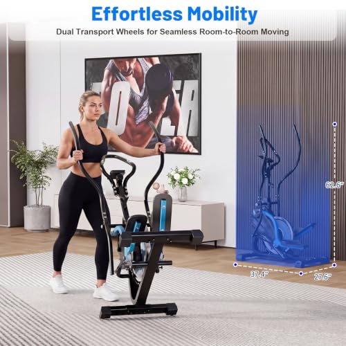 3-in-1 Elliptical Exercise Machine for Home, 15.5-Inch Stride