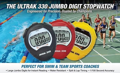 ULTRAK 330 Digital Stopwatch Jumbo Display Cumulative Split Water Resistant
