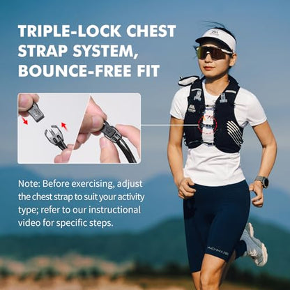 AONIJIE Running Hydration Vest for Men Women Trail Running Gear - size: Large