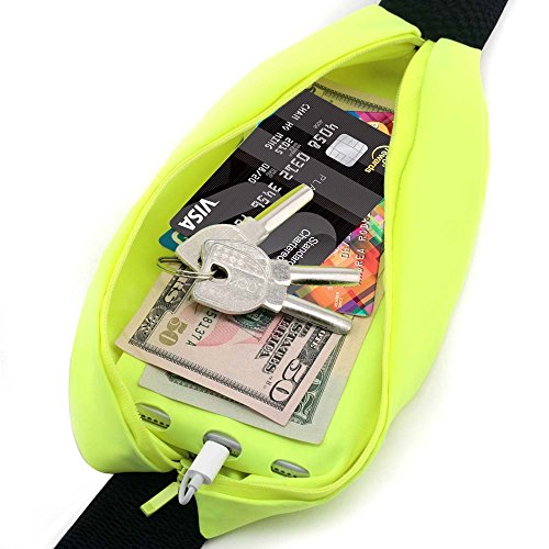 Fanny pack Running Belt Waist Phone Holder/Bag Women Men for iPhone 13 12 11 Pro Max/XR/XS Max/X/8/7/6S Plus, for Samsung Galaxy S/A/Note, All Mobiles up to 7'',Gym Workout Fitness Gear - color: Lemon Yellow