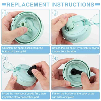 2pcs Bite Valve Replacement for Ello Hydra 64oz Stainless Steel Jug Lid, Silicone Water Bottle Spout Replacement Parts Free BPA Compatible with Ello Hydra 64oz Half Gallon Cap Water Jug (Black)
