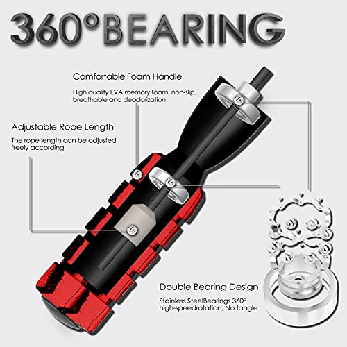 Weighted Cordless Jump Rope For Workout Tangle-free Adjustable Bod Rope Skipping Rope For Fitness Weight Loss Workout For Men Women Kids