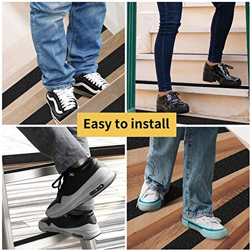 Grip Tape - Heavy Duty Anti Slip Tape, Grip Tape Grit Non Slip for Stairs Outdoor/Indoor, Waterproof High Traction Stairs Non Skid Tape, Durable Triple Layer Adhesive (8 Inch x 36 Feet) - size: 8 Inch x 36 Feet