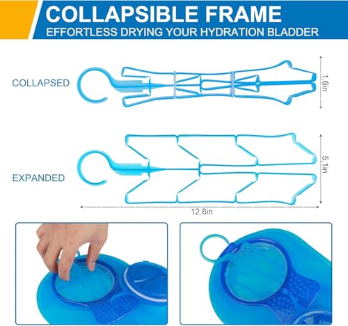 Hydration Bladder Cleaning Kit, Water Bladder Cleaner Set - 3 Brushes,Water Reservoir Backpack Cleaning Tools