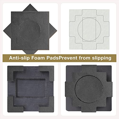 Wood Bed Risers with Non-Slip Rubber Pad, Stackable Furniture Risers Lift Heights 3.5 or 7 Inch Heavy Duty Risers for Sofa, Table, Couch Chair (8 Pack, Black) - color: Large Black 8pack