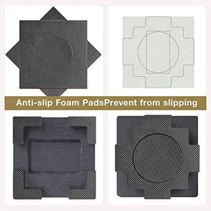 Wood Bed Risers with Non-Slip Rubber Pad, Stackable Furniture Risers Lift Heights 3.5 or 7 Inch Heavy Duty Risers for Sofa, Table, Couch Chair (8 Pack, Black) - color: Large Black 8pack
