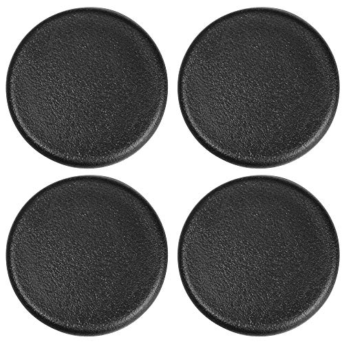 Prescott Plastics 1 1/4” (31.75 mm) Outer Perimeter Flexible Plastic Hole Plugs, Square Black Metal Tubing End Caps, Strong Furniture Leg Inserts, Impact & Weather Resistant, Made in the USA - 4 Pack - color: 4 Pack, size: 1.25"