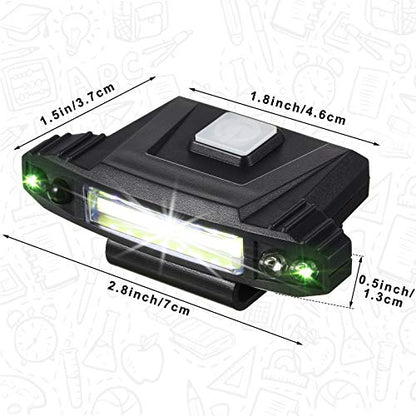 Mudder 2 Pcs Mini Ultra Bright LED Clip on Cap Lights USB Rechargeable