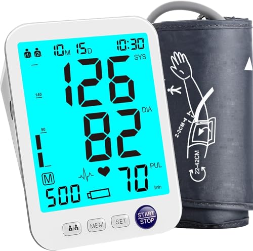 Blood Pressure Monitor Upper Arm with Large Cuff