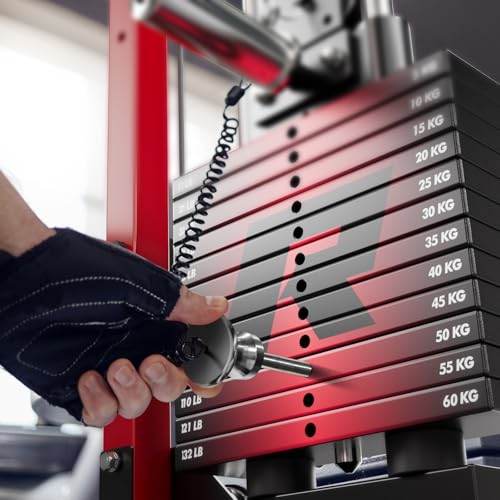 RitFit M1 Pro Smith Machine Cable Crossover Power Cage Home Gym - color: BLACK, size: Weight Stack Only