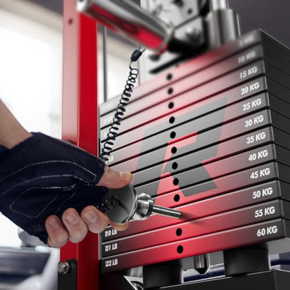 RitFit M1 Pro Smith Machine Cable Crossover Power Cage Home Gym - color: BLACK, size: Weight Stack Only