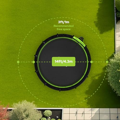 JumpFlex Hero Trampoline - color: With Hoop, size: 14FT
