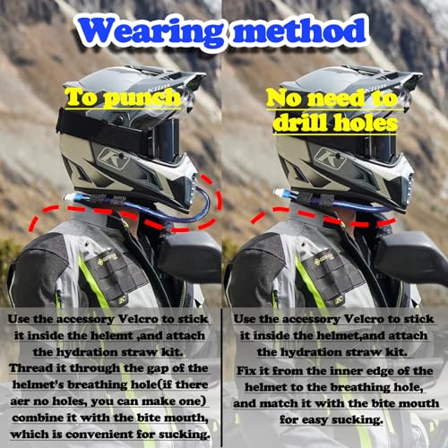 Helmet Hands-Free Drink Tube Kit, Quick Connector with Attachment