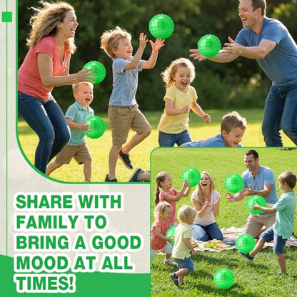 Jerify Knobby Balls Spiky Sensory Bouncy Balls Bulk - color: Green