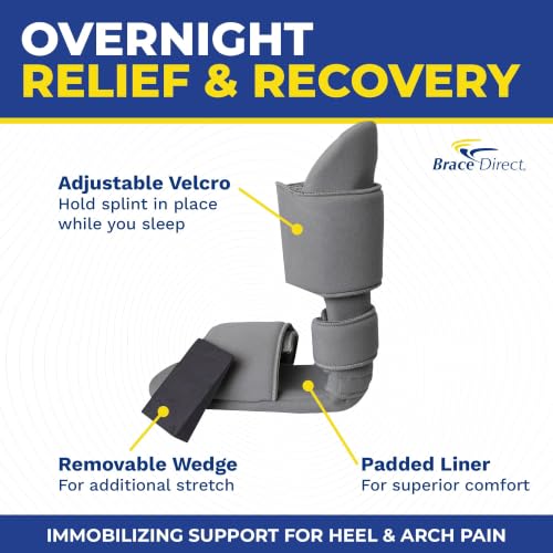 Brace Direct 90 Degree Night Splint, Sleeping Boot for Plantar Fasciitis - size: Medium (Pack of 1)