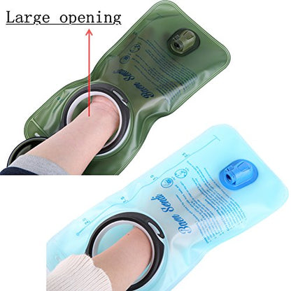2 Pack Hydration Bladder 2 Liter/70 oz - 1.5L 2.5L 3L Water Bladder - BPA Free Hydration Pack Replacement - BPA Free Hydration Pack Replacement - color: 1- Pack(one Army green), size: 2.5 Liter