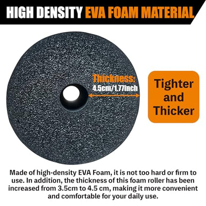 4 Pcs Foam Pad Roller, Foam Roller Pad Replacement for Leg Extension Weight Bench Inversion Table and Home Gym Exercise Equipments, Suitable for 1-inch Rod (7.87"L X 4.72" Od X 1.18" Id)