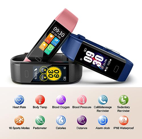Fitness Tracker with Step/Distance/Calories Counter for Women Men - color: Pink
