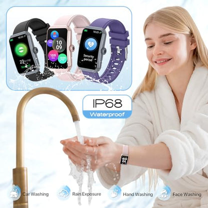 Nemheng Fitness Tracker for Women & Men - IP68 Waterproof, 100+ Sports Modes,24/7 Heart Rate & Sleep Monitor, Ultra-Long Battery Life, Android iOS Compatible, Includes Strap - color: Black