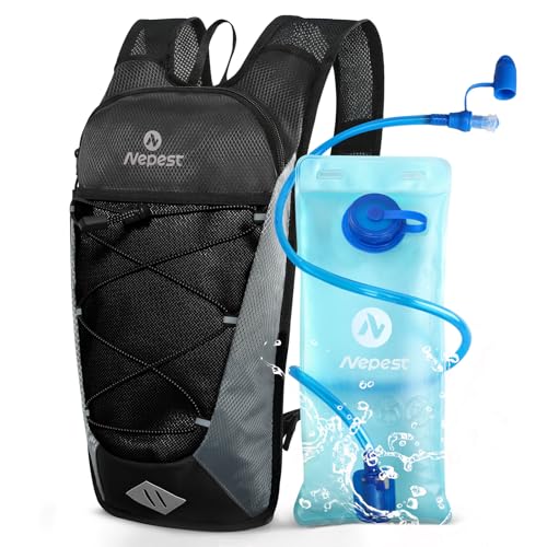 Nepest Hydration Backpack with 2L Water Bladder Water Back Pack - color: Black