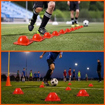 2" 15, 30 Pcs Heavy Duty Agility Cones for Sports - color: Orange