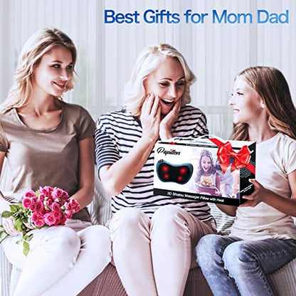 Papillon Back Massager with Heat,Shiatsu Pillow for Body Pain Relief Blue - color: Cyan Blue