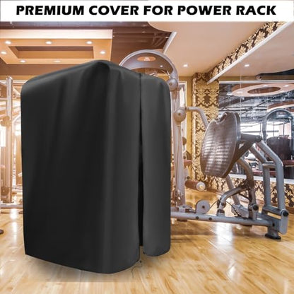 47"-110"W Squat Rack Cover with Waterproof Zipper for Gym Equipment - size: 55.8"W x 40"D x 80"H