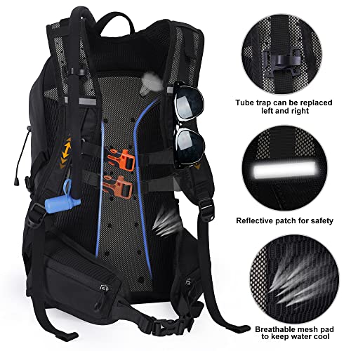 N NEVO RHINO Hydration Backpack with Water Bladder 3L, Hiking Backpack - color: 01 Black