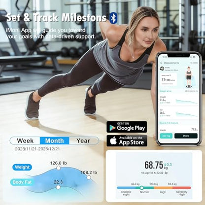 Digital Smart Scale for Body Weight & Fat High Accuracy with App